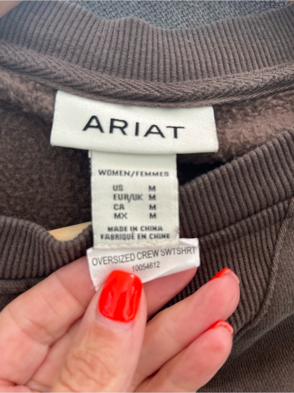 ARIAT | brown oversized crew sweatshirt | Medium - Picture 6 of 6